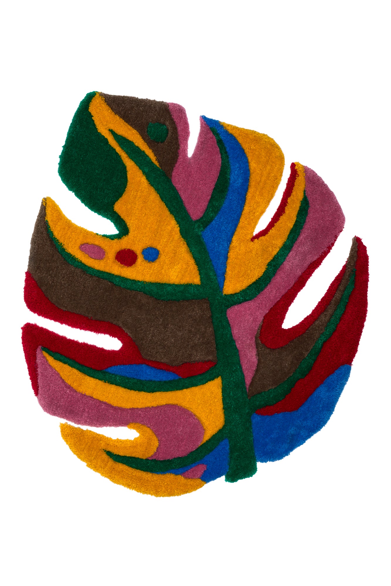 Monstera Leaf Hand Tufted Rug