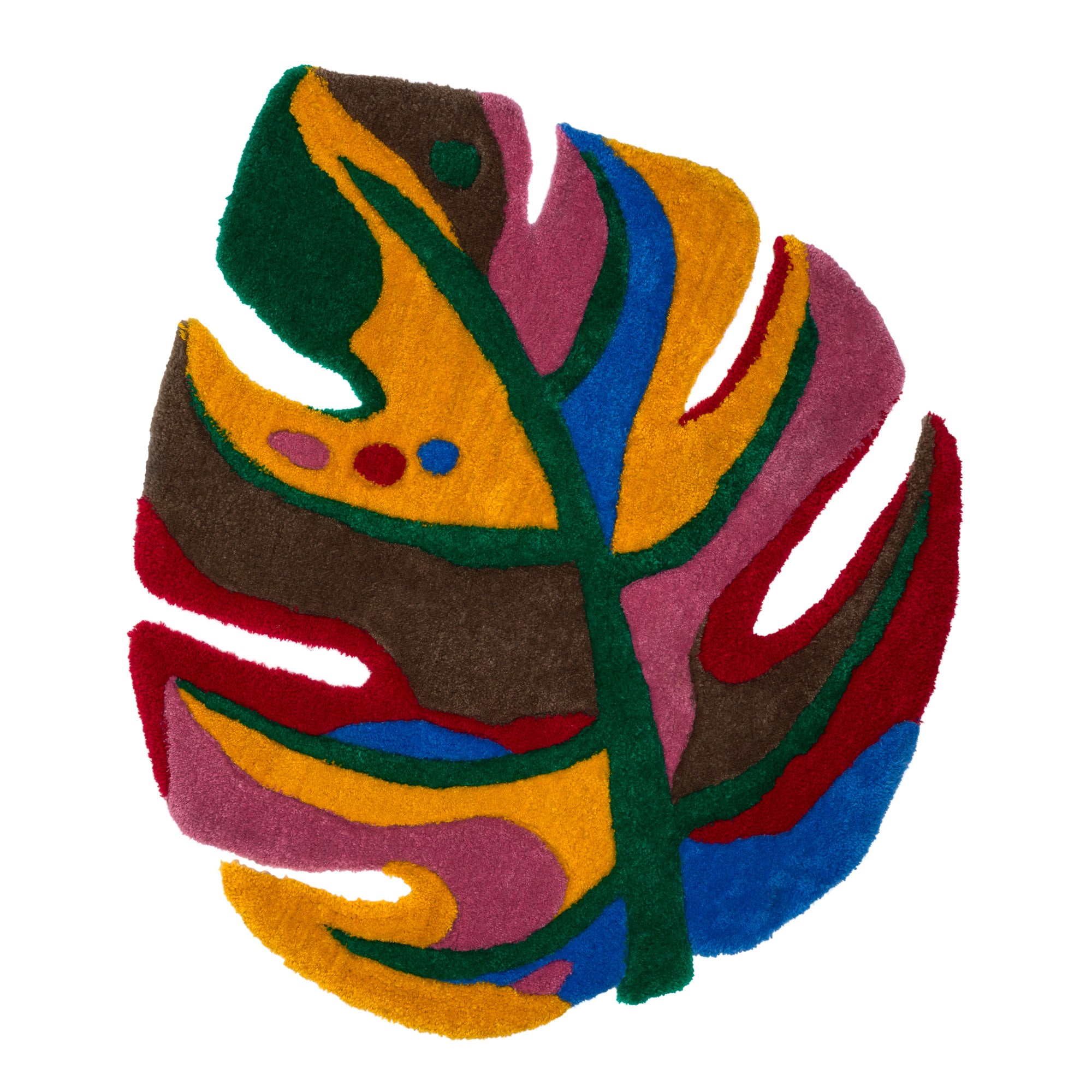 Monstera Leaf Hand Tufted Rug